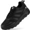 FitVille Scarpe Trail Running Uomo Pianta Larga Sneakers Leggere Camminata Antiscivolo Scarpe da Trekking all'aperto Nero Profondo 44 EU Larga