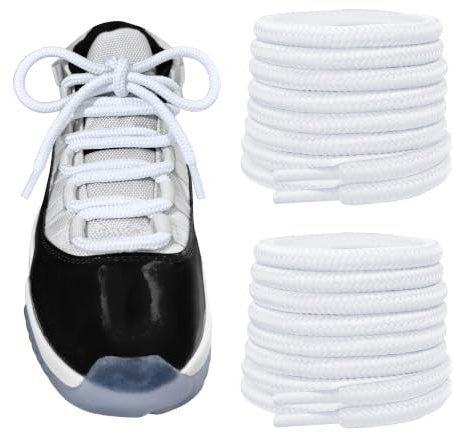 NDTEZUGT 6mm Cordones Redondos de Grosor para Jordan 11 Zapatillas | Deportivas Cordones de Repuesto de Baloncesto Tenis y Zapatillas Altas