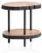 FineBuy Beistelltisch Akazie Vollholz/Metall 45x45x50 cm mit Baumkante, Kleiner Sofatisch Organisch, Wohnzimmertisch Couch Modern Baumscheibe, Anstelltisch Hoch mit Stauraum