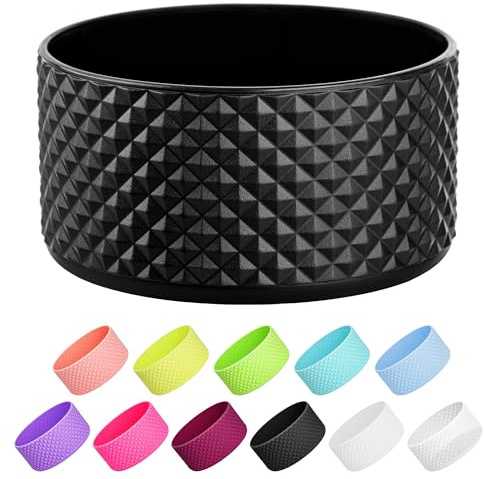 Diumepo Silicone Boot for Hydroflask 40 oz Water Bottle -Anti-Slip Protective Bottom Sleeve Cover(Black)