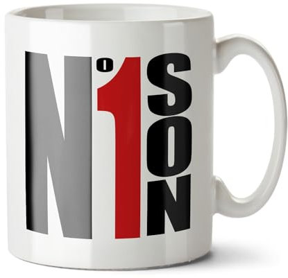 Black Raven Design - Number 1 Son - Best Child Gift Mug, Ceramic, 11fl oz