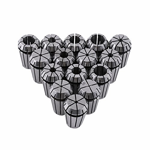 Set di Pinze per Tensionamento ER20 15 Pezzi Pinze per Tensionamento ER20 per Fresatura Bordi CNC Fresatrice 1-13mm Fresatrice