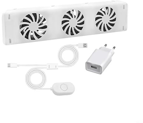 HpLive Heizkörper Ventilator,Heimheizkörper Magnetischer Smart Cooling Fan Kaminventilator mit 3 Verbesserten Lüfter,Heizung und Sparen Energie