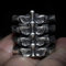 XJruixi Cool Punk Stainless Steel Fishbone Ring for Man Vintage Style Classic Rvs Wedding Band Casual Sport Sieraden Boyfriend Gift