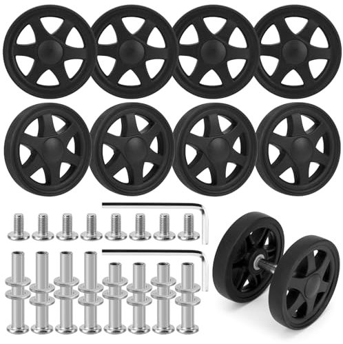 Vivikivi 8 PCS Kofferrollen Ersatzrollen Ersatzkit Verschleißfeste Koffer Rollen Ersatz Leise und Langlebige Ersatzrollen für Koffer Gepäck Ersatzteile, VK-A51(50mm)