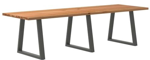vidaXL Esstisch Hellbraun 280x90x74 cm Massivholz Eiche Rechteckig, Küchentisch, Restauranttisch, Tisch Restaurant, Esszimmertisch, Bistrotisch