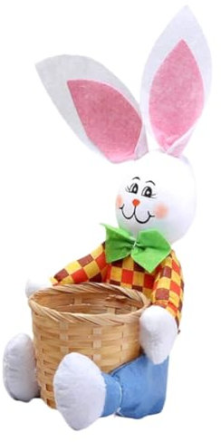 TagIo Osterdekorationen, Niedlicher Hase, Osterkorb, Eier, Süßigkeiten, Geschenke, Aufbewahrung, Kaninchentasche, Dekoration, Einfach zu Verwenden, Ca. 30 X 12 cm