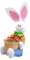 TagIo Osterdekorationen, Niedlicher Hase, Osterkorb, Eier, Süßigkeiten, Geschenke, Aufbewahrung, Kaninchentasche, Dekoration, Einfach zu Verwenden, Ca. 30 X 12 cm
