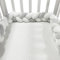 QOPIGFBN Bettschlange Kinder Geflochten, Umweltfreundliche und Kuschelige Bettumrandung, Ideal für Komfort und Schutz in jedem Babybett oder Kinderzimmer (B18 3.5M)