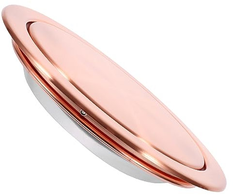 ABOOFAN Couvercle de comptoir encastré Rond Cache Trou lavabo poubelles de Salle de Bain Serrure Distributeur de poubelles Couvercle pour Les ordures ménagères Couvercle Poubelle Rond