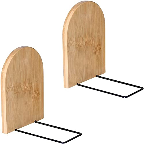 Qusedwey Les Serre-Livres Décoratifs en Bois Se Terminent par des Supports de Livres Robustes pour Les Étagères