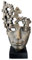 Casablanca Design Skulptur Male Mask Höhe 30 cm Breite 16 cm Abstraktes Gesicht Mann Würfel Kopf Wohnzimmer Skulpturen Deko Modern