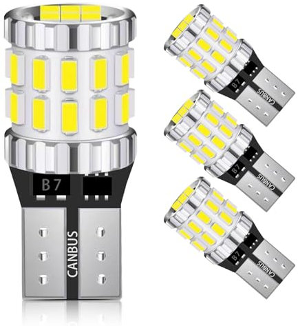 Eckerdromk 4 Stück Auto Innenraumbeleuchtung, 6000K Weiß Glühbirne, 12V Innen Beleuchtung, Lampen Birne mit 21 Lampenperlen für Boot RV Camper Kofferraumlicht Outdoor Landschaft, Plug And Play