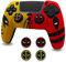 ElitePlay Rutschfeste Silikon-Schutzhülle für PS5-Controller, Dpool vs Wolve, weiche Gummi-Schutzhülle für PS5-Controller mit Daumengriff-Set, Gelb und Rot