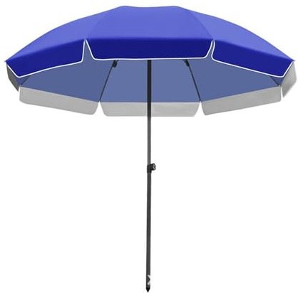DLAZUM Sonnenschirm, Sonnenschirm für den Außenbereich, großer kommerzieller Regenschirm, runder Sonnenschirm mit doppeltem, verdicktem Stoff für Sonnenschutz, Terrassenschirm,One Color-2.4m