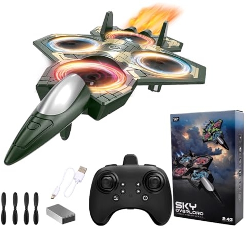 HATFRYF RC Airplane, RC Plane Ready to Fly, Remote Control Foam Fighter Wireless Airplane Toy, 2.4GHz Remote Control Wireless Toy, Easy to Fly for Beginners Kids Boys Girls