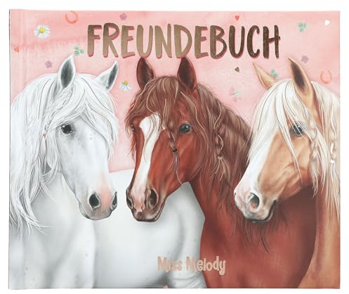 Depesche 13938 Miss Melody - Freundebuch in Rosa, mit Pferde Motiv, Freundschaftsbuch mit 108 Seiten zum Eintragen und Verzieren