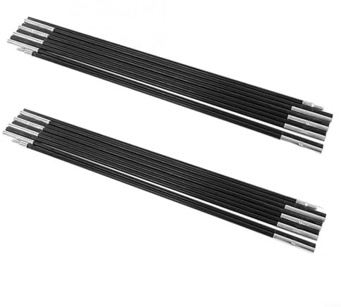 Gettimore Kit de remplacement pour poteaux de tente de camping, 2 tiges légères en fibre de verre adaptées à plusieurs tailles de tente (390)
