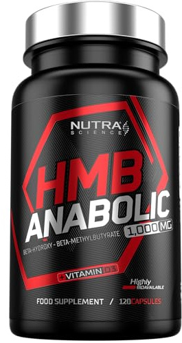 HMB Anabolic Muscle Growth Supplement – 1,000mg HMB with Vitamin D – 120 Vegan Capsules, 2 Month Supply – Supports Strength, Repair & Recovery