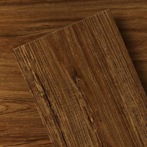 GreenFullHouse Vinylboden Selbstklebend, 2.71 m²/18 Dielen, GealterteEiche | Selbstklebende Vinylboden Wasserdicht, Holzoptik, Verschleißfest Klebe Vinylboden, 15,24 cm x 89 cm, für Badezimmer Küche