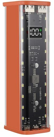 Jazuaiao Power Sources Box 18650 Battery Pack with LED Lighting and Advanced Charging Protocols Detachable Battery Case Detachable Power
