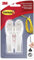 Command 17304 Cable Hangers (2 Plastic Hooks, Medium, Up to 1kg) 2 Hook and 2 Strips, White Medium White