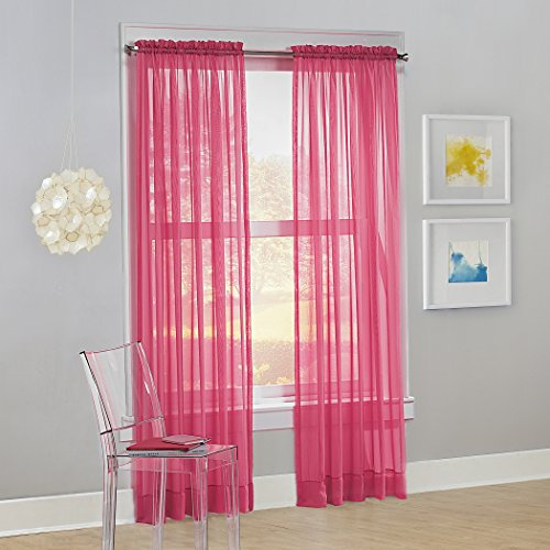 No. 918 Calypso Vorhang aus Voile, 150 x 160 cm, Rosa, 1 Stück