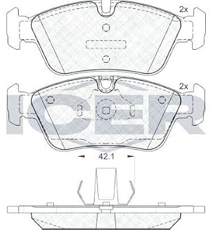 Icer Brakes 181295 Bremsbelagsatz, Scheibenbremse