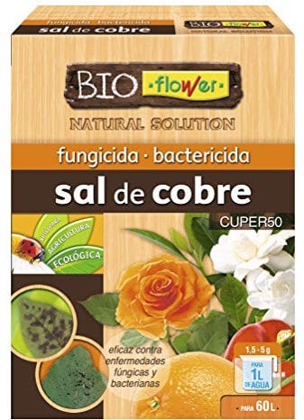 Bioflower Fungicida y Bactericida Sal de Cobre (paquete 6 unidades x 15 g)