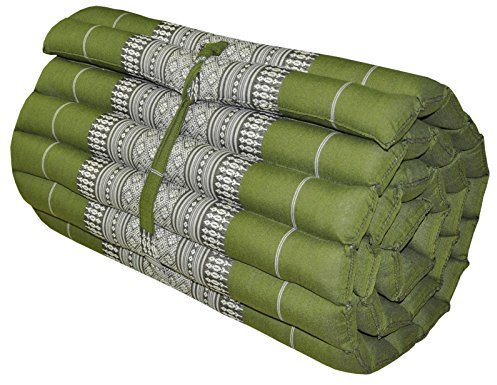 Wilai Kapok Thaikissen, Rollmatte schmal (81813 - grün)