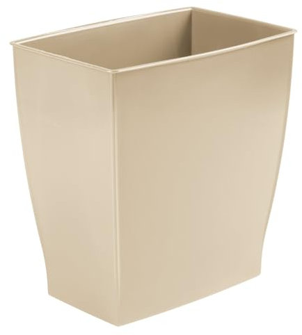 iDesign 64777EU Papierkorb Mono Rechteckiger Abfalleimer Mülleimer, 18,03 x 28,45 x 30,48 cm, taupe, plastik