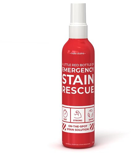 Emergency Stain Rescue Remover Spray – 4oz Laundry Stain Remover for Clothes, Upholstery Fabric, Carpet - Works on Most Blood, Grass, Coffee, Mud, Grease & Oil