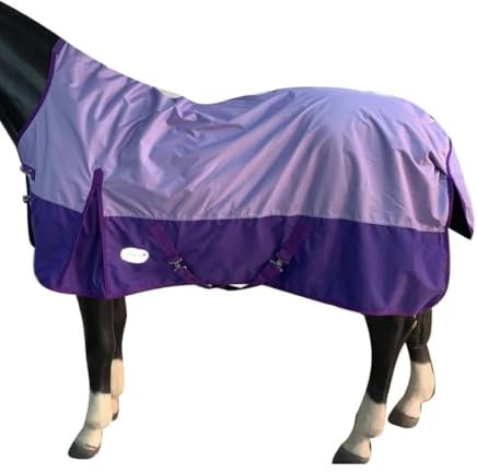 Pferdedecke 600D High Neck Weidedecke Winterdecke Regendecke Turnout : 150g Lavendel/Lila - 165 cm