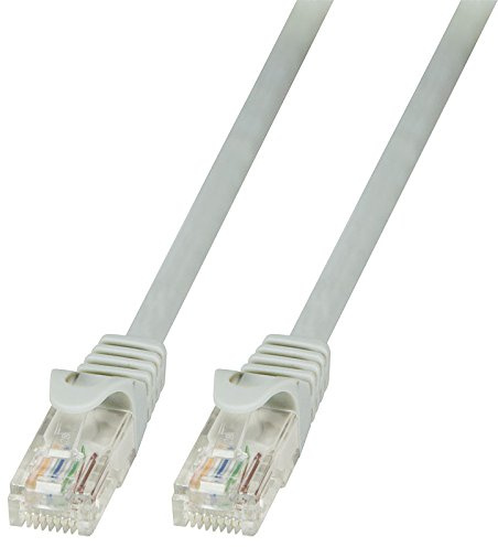 BIGtec LAN Kabel 50m Netzwerkkabel Ethernet Internet Patchkabel CAT.6 grau Gigabit für Netzwerke Modem Router Switch 2 x RJ45 kompatibel zu CAT.5 CAT.6a CAT.7 Stecker