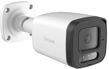 D-Link BCB-P01 Telecamera Bullet da Esterno 2 Megapixel H.265, Telecamera di Sicurezza IP 1080p con Rilevamento Persone, Microfono Integrato, IR fino a 30 m, microSD fino a 1 TB, IP66, PoE o 12V DC