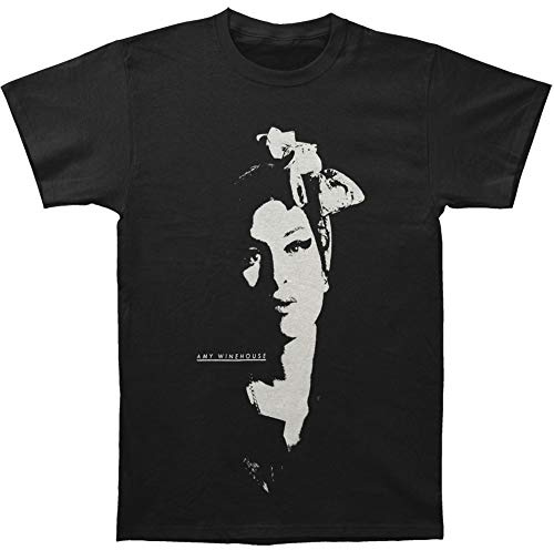 Amy Winehouse Black Scarf Portrait Jersey Cotton T-Shirt - S