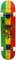 Krown Trinity Rasta Complete Skateboard, 7,75 x 31,5