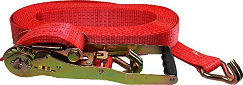 Profi Spanngurt Ladungsgurt Sicherungsgurt 10m lang 50mm breit mit Ratsche u. 2 Spitzhaken