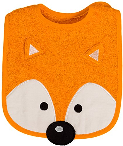 Smithy Lätzchen Baby Fuchs, Kinderlätzchen für 0-24 Monate, Mädchen Junge, aus100% Baumwolle, Baby Erstausstattung (orange)