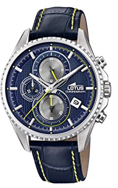 Lotus Watches Herren Chronograph Quarz Uhr mit Lederband 18527/3
