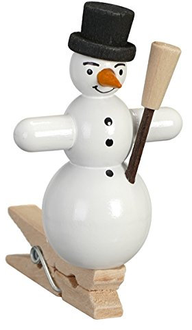 Rudolphs Schatzkiste Baumbehang Schneemänner Zylinder mit Klammer Höhe ca. 5cm NEU Baumschmuck Christbaumschmuck Strauchbehang Weihnachten Schneeball Figur Seiffen Erzgebirge Holz Winterdeko