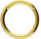 PIERCINGLINE Segmentring Clicker Chirurgenstahl Piercing Ring Nase Ohr Helix Septum Goldfarben 0,8 x 7 mm