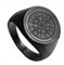 HIJONES Herren Edelstahl Retro Kompass Mysteriösen Ring 2 Farben Schwarz Größe 65