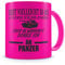 Samunshi® Tasse Panzer Spruch Bundeswehr Geschenke Kaffeetasse Tassen Teetasse Kaffeebecher Soldat neon pink