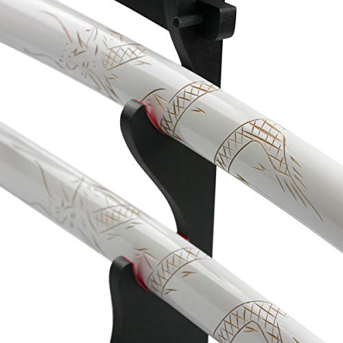 Katana Wakizashi White Dragon Daisho Samuraischwert Schwertpaar Deko Stumpf