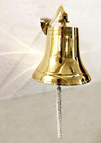 Türglocke aus massivem Messing im Antik-Look, 20,3 cm