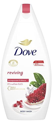 Dove Reviving Body Wash Body Cleanser Duschgel mit Granatapfel & Hibiskus für weichere, glattere Haut nach einer Dusche, 450 ml