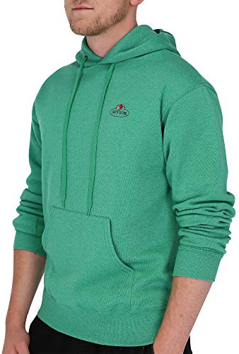 Fruit of the Loom Kapuzen-Sweat mit kleinem kleinem Vintage-Logo, Farbe:Retro grün meliert, Größe:S