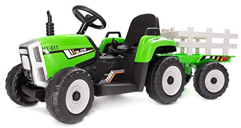 Traktor - GRÜN - mit Fernbedienung - Kinderfahrzeug Elektroauto Kinderauto Trecker Kindertraktor