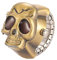 JewelryWe Herren Ringuhr Fingeruhr Analog Quarz Uhr Elastisch Totenkopf Schädel Ring Band Edelstahl Uhr Uhrenring